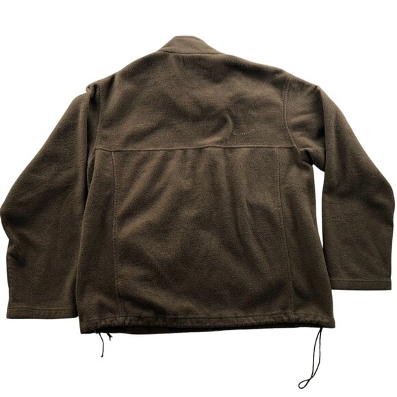 Bass Pro Shops Mens Fleece Jacket Large Full Zip Ooutdoors Brown Stand Collar - Picture 2 of 15